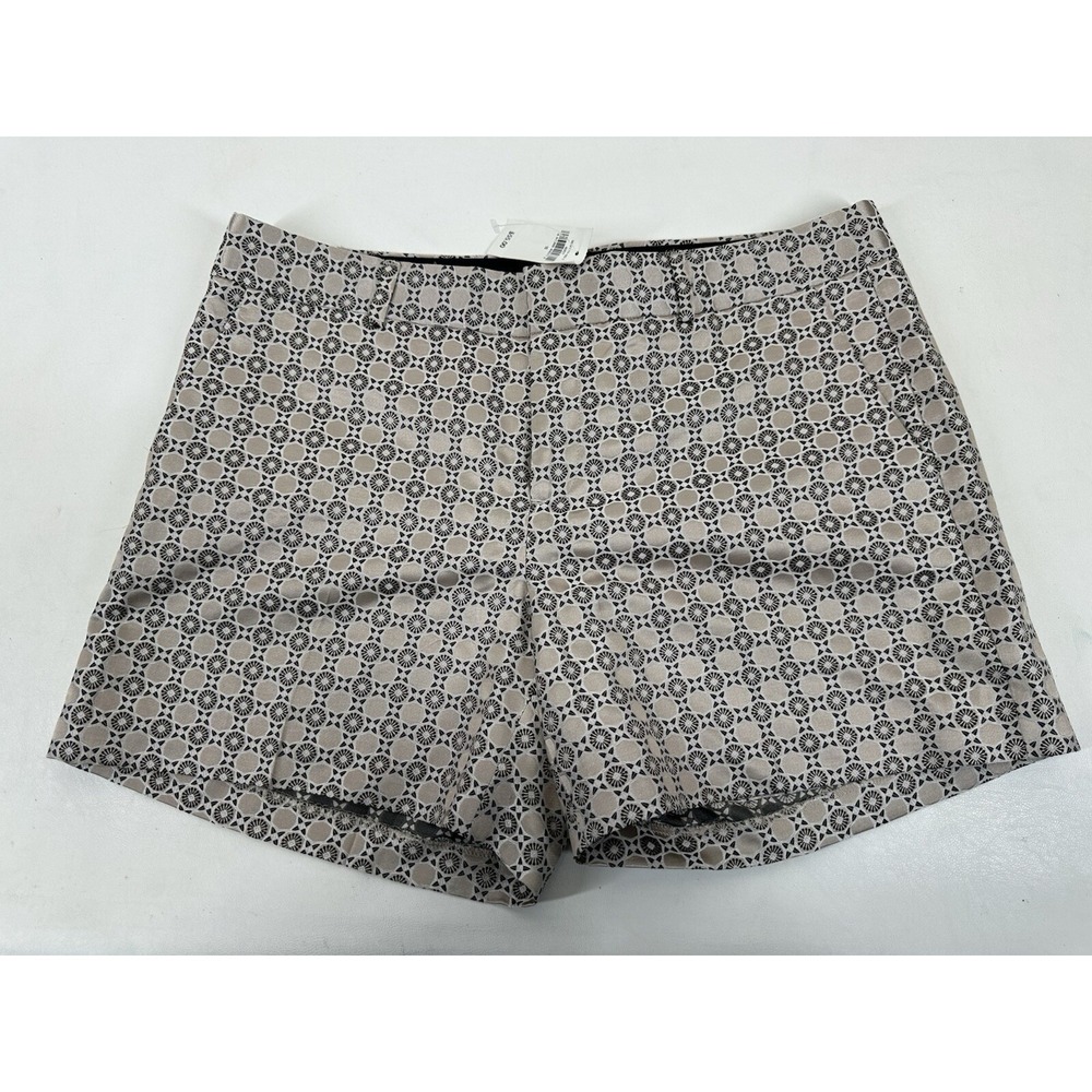 Banana Republic Shorts Womens 10 Jacquard Metallic Chino New‎ Gold